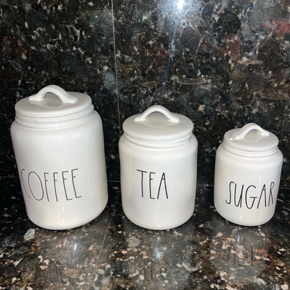 Rae Dunn COFFEE, TEA and SUGAR Canister Set